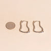 Cosmic Wave Rounded Huggie Hoop Earrings