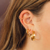 Bangle Rounded Huggie Hoop Earrings