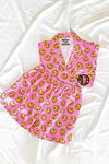 Pink Smiley Satin Pajamas