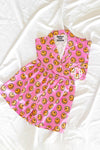 Pink Smiley Satin Pajamas
