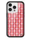 Red Gingham Hearts iPhone Case