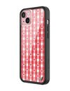 Red Gingham Hearts iPhone Case