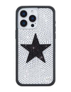 Rhinestone Star | White and Black iPhone Case