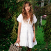 The Srikandi Mini Ruffle Dress In White