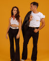 Women's Black Bell Bottom Cords