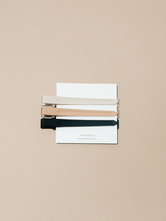 Yarrow Hair Clips - Cacao