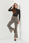 High-waist Sequin Flare Pants