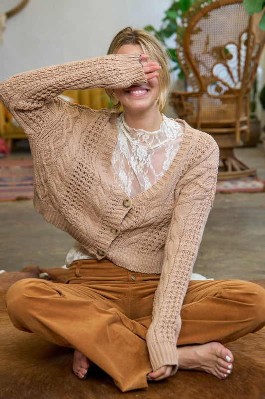 Essential Cable Knit Cardigan