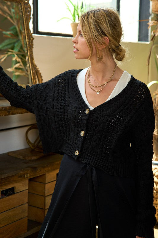 Essential Cable Knit Cardigan