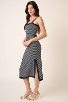  Mitto Contrast Striped Midi Cami Dress