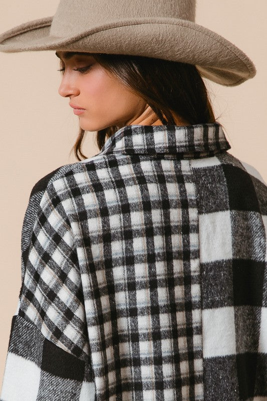Plaid Fleece Button Down Shirt