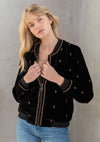 Lovestitch Beaded Velvet Bomber Jacket