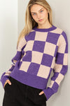 Bold Checkered L/S Sweater