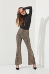 High-waist Sequin Flare Pants