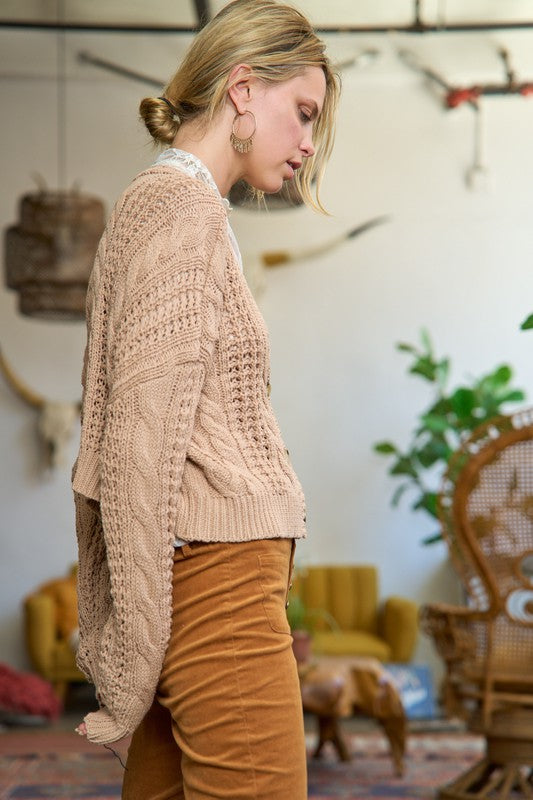 Essential Cable Knit Cardigan