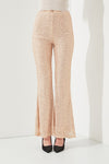 High-waist Sequin Flare Pants