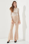 High-waist Sequin Flare Pants