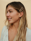 Lu Lu Hair Clips - Mauve + Pink