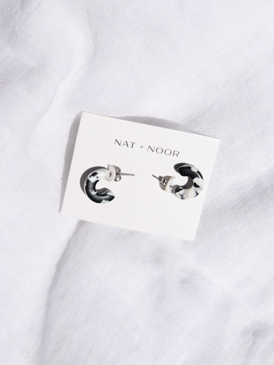 Mali Hoops - Black + White