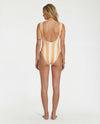 Cabana Stripe One-Piece Swimsuit (Orange Poppy)