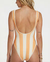 Cabana Stripe One-Piece Swimsuit (Orange Poppy)