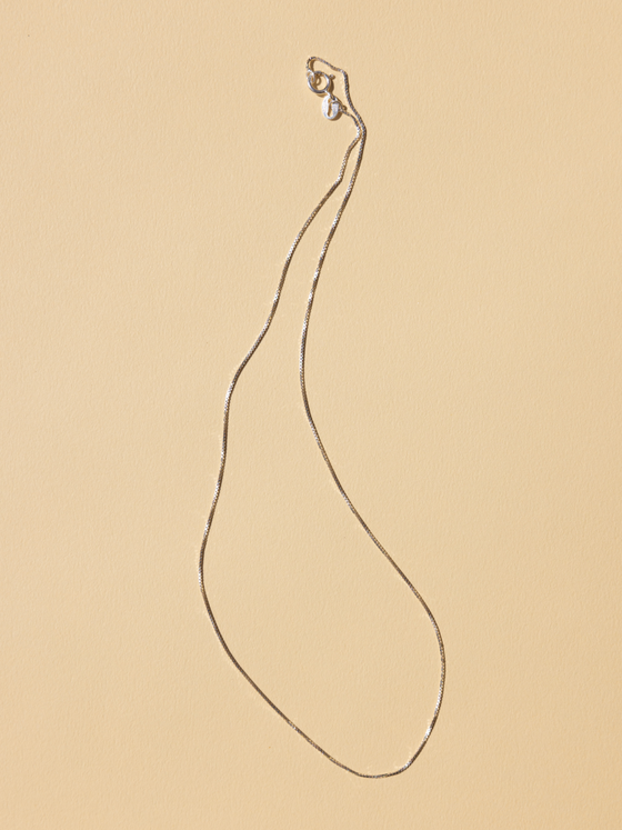 Delicate Staple Box Chain - Silver