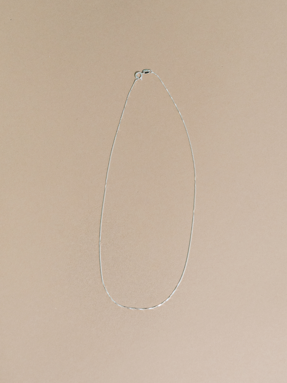 Delicate Staple Box Chain - Silver