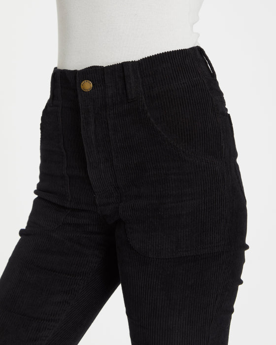 Women's Black Bell Bottom Cords