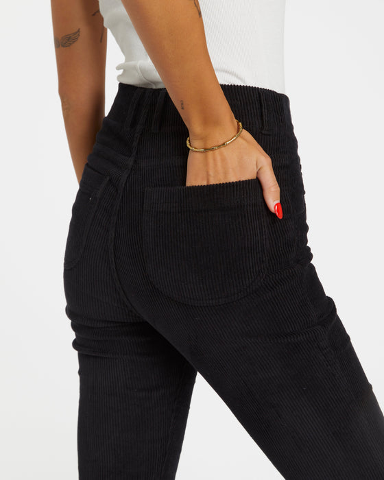 Women's Black Bell Bottom Cords