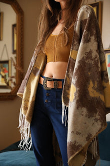  Suede Antique Gold Western Buckle Belt