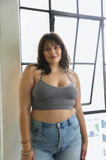  Plus Size Tattoo Mesh Racerback Bralette