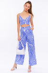 Blue Abstract Pants