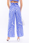 Blue Abstract Pants