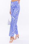 Blue Abstract Pants