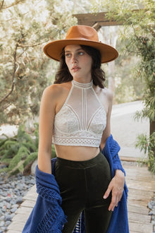  High Neck Mesh Choker Bralette
