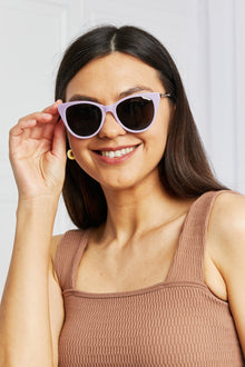  Lavender Mocha Cat-Eye Acetate Sunglasses