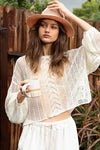 Open Knit Ivory Top